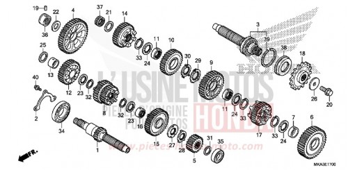 GETRIEBE (NC750X/XA) NC750XAJ de 2018